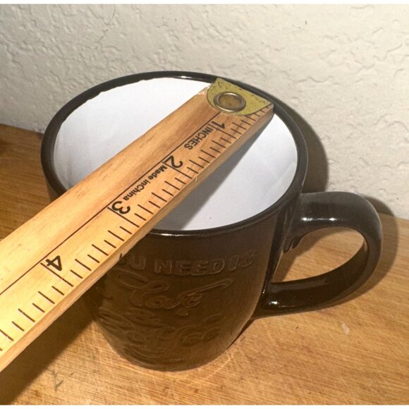 All You Need Is Love & Coffee Mug 12 Oz Royal Norfolk Black & White Ceramic Dish - Picture 5 of 5